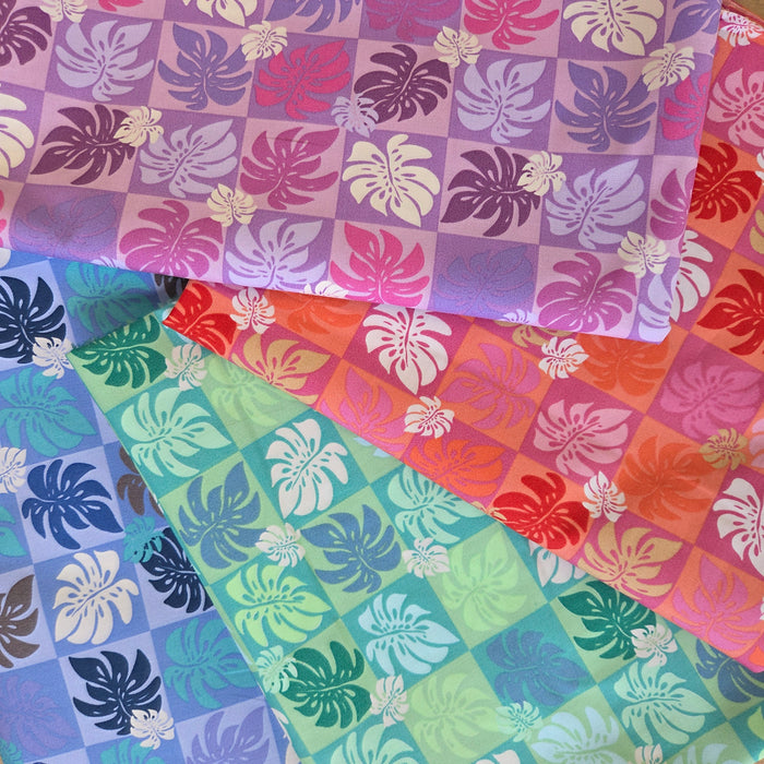 *Sale Fabric* Hawaiian Cotton Fabric HH-291 [Monstera Quilt]