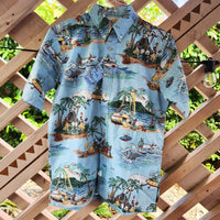 Hawaiian REYN SPOONER Men's Aloha Shirt Poly Cotton [ Aloha-Alien]