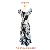 Hawaiian Muumu Ruffle Dress Long [Hibiscus / Nui]