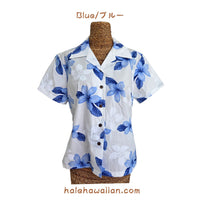 Hawaiian Ladies Aloha Shirt Fit [Plumeria]
