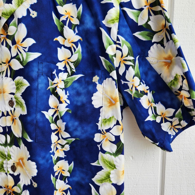 Hawaiian Men's Aloha Shirt Cotton [Hibiscus Lei Panel]