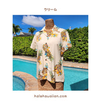 Hawaiian Ladies Aloha Shirt Fit [Golden Pineapple]