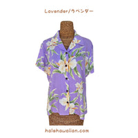 ハワイアン レディース アロハシャツ フィット 【レトロ オーキッド】