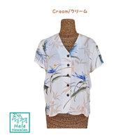 Hawaiian Paradise Fund V-Neck Ladies Aloha Shirt [Bamboo Paradise]