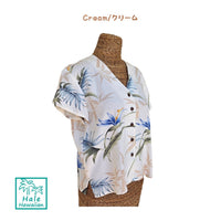 Hawaiian Paradise Fund V-Neck Ladies Aloha Shirt [Bamboo Paradise]