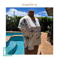 Hawaiian Paradise Fund V-Neck Ladies Aloha Shirt [Bamboo Paradise]