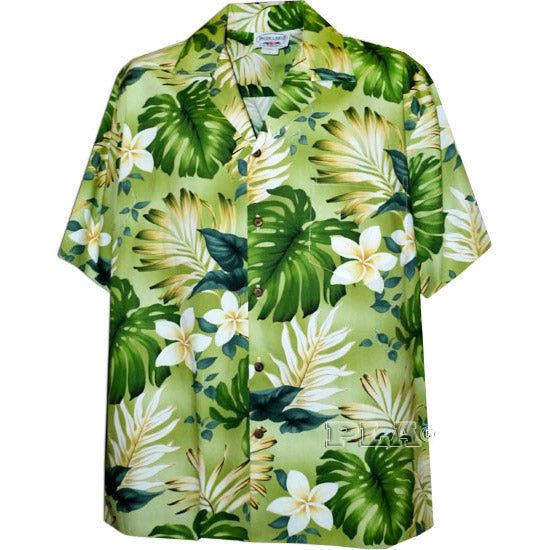 Hawaiian Men's Aloha Shirt Cotton [Monstera Fern]