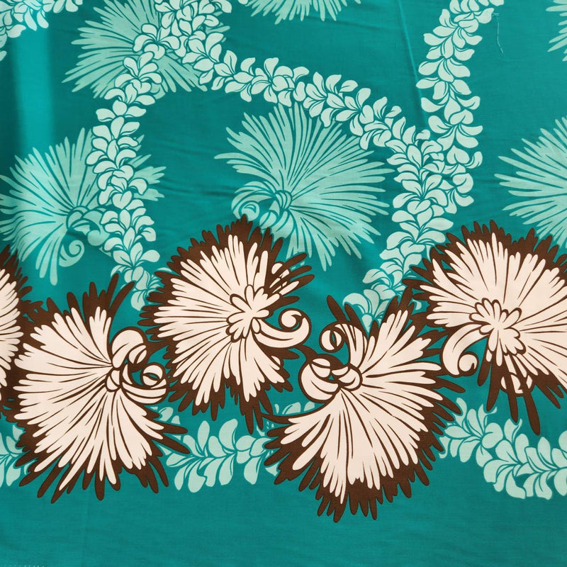 Hawaiian Polycotton Fabric LMH-12-734 [Border Lehua]