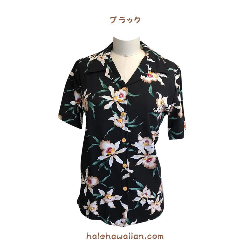 Hawaiian Ladies Aloha Shirt  [Star Orchid]