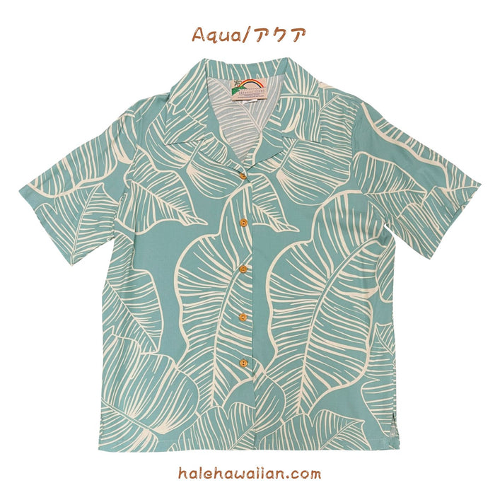 Hawaiian Paradise Fund Women's Aloha Shirt [Taro Leaf]