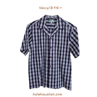 Hawaiian Yarn Dye (Woven) Cotton Men's Aloha Shirt [Palaka]