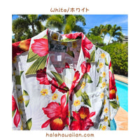Hawaiian Men's Aloha Shirt Rayon [Plumeria Orchid Panel]