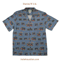 Hawaii Rayon Men's Aloha Shirt 501R [Fishing Time]