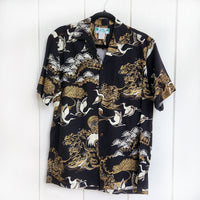 Hawaiian Men's Aloha Shirt Rayon [Crane]