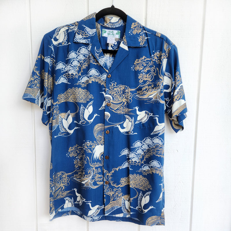 Hawaiian Men's Aloha Shirt Rayon [Crane]