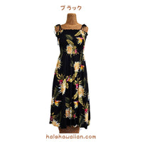 Hawaiian Muumuu Tunic Dress, Semi-Long Dress [Ceres]