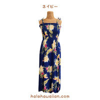 Hawaiian Muumuu Tunic Dress, Semi-Long Dress [Ceres]