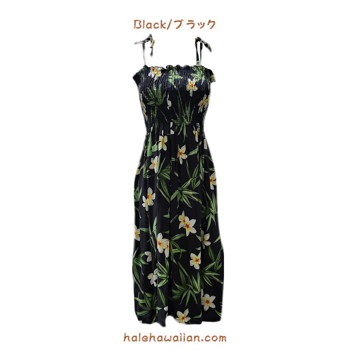 Hawaiian Muumuu Tunic Dress, Semi-Long Length, Bamboo Fabric
