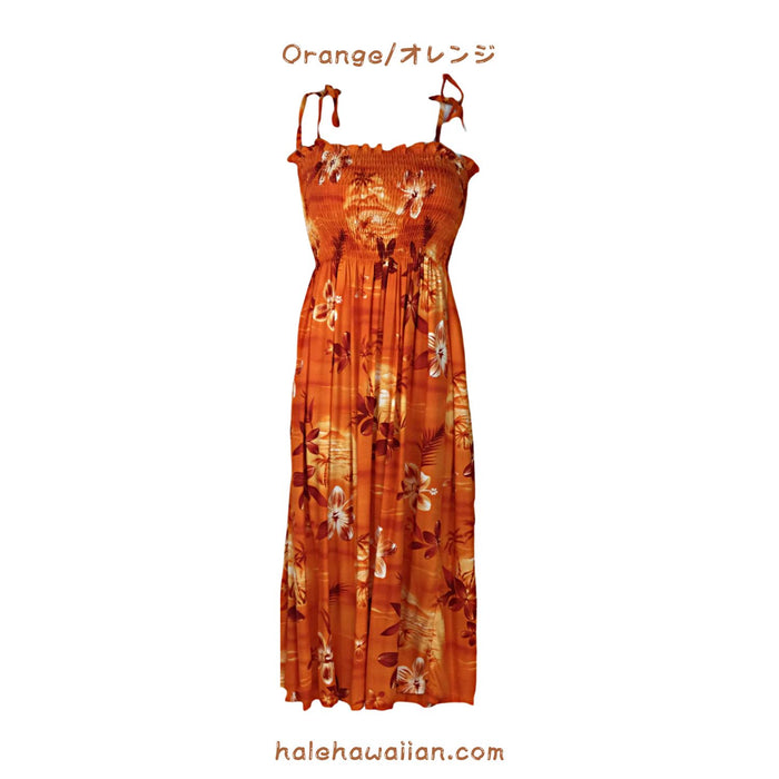 Hawaiian Muumuu Tunic Dress, Semi-Long [Moonlight Scenic]