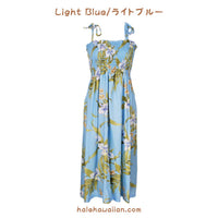 Hawaiian Muumuu Tunic Dress, Semi-Long [Parry Orchid]