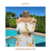 Hawaiian Muumuu Tunic Dress, Semi-Long Dress [Ceres]