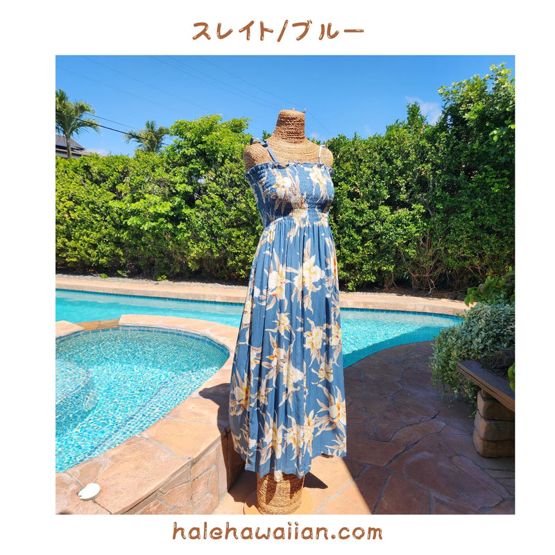 Hawaiian Muumuu Tunic Dress Maxi Dress [Retro Orchid]