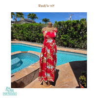 Hawaiian Muumuu Tunic Dress Maxi [Hawaiian Orchid]