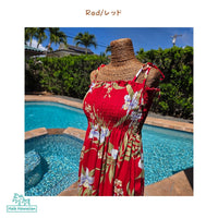 Hawaiian Muumuu Tunic Dress Maxi [Hawaiian Orchid]