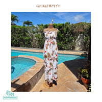Hawaiian Muumuu Tunic Dress Maxi [Hawaiian Orchid]