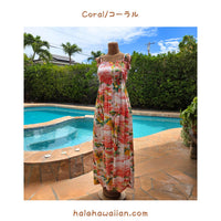 Hawaii Rayon Tunic Maxi Dress [Ocean]