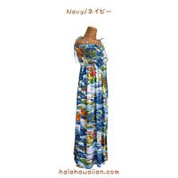Hawaii Rayon Tunic Maxi Dress [Ocean]