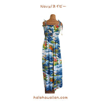 Hawaii Rayon Tunic Maxi Dress [Ocean]