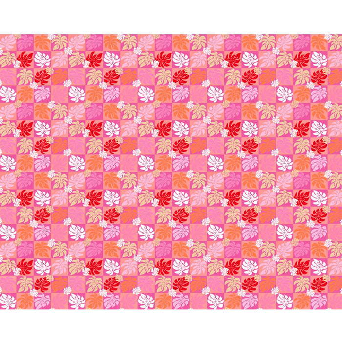 Hawaiian Cotton Fabric HH-291 [Monstera Quilt]