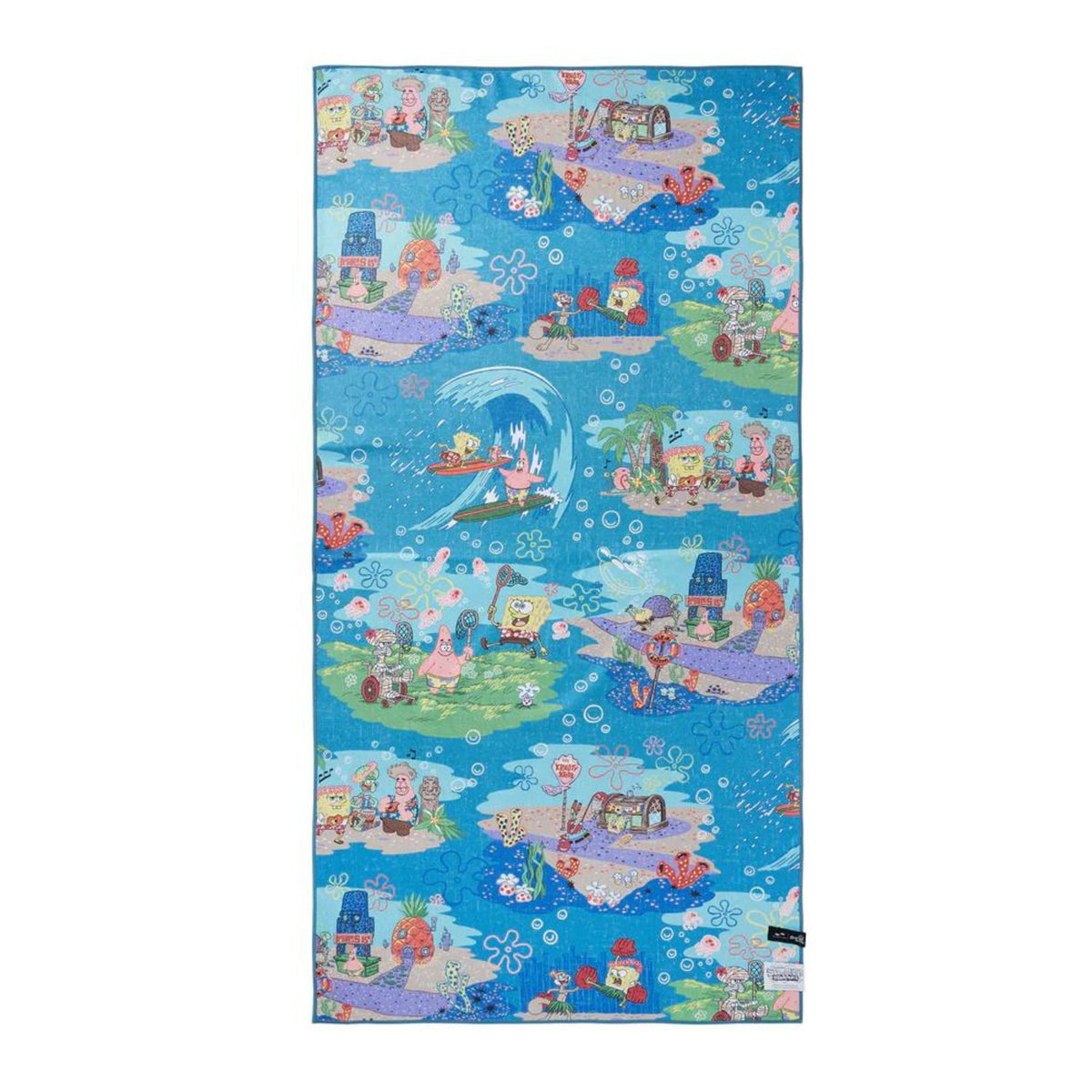 Hawaiian REYN SPOONER Quick Dry Beach Towel Limited Spongebob [Aloha from Bikini Bottom]