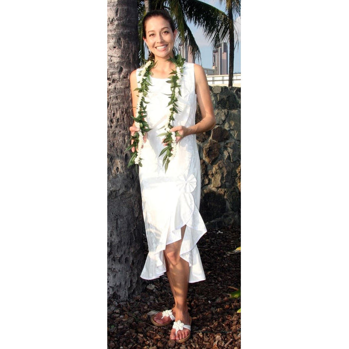 Hawaiian Muumuu Sleeve Less Dress Long [Hibiscus Panel]