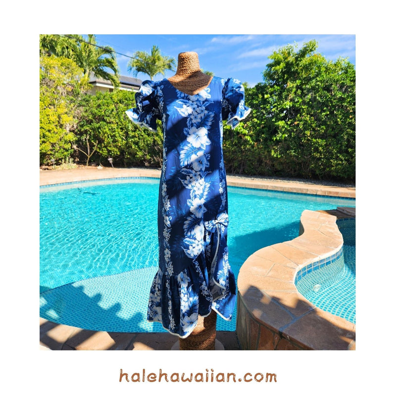 Hawaiian Muumuu Sleeve Dress Long [Pacific Panel]