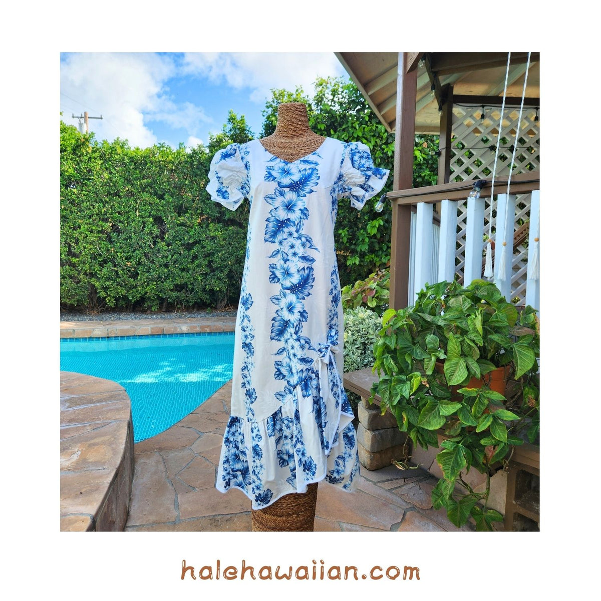 Hawaiian Muumuu Sleeve Dress Long [Pacific Panel]