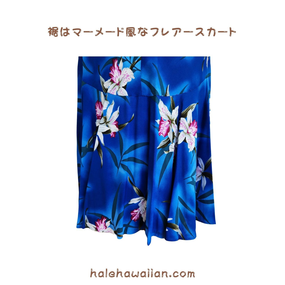 Hawaiian Long Sleeve Dress 950 [Midnight Orchid] Blue