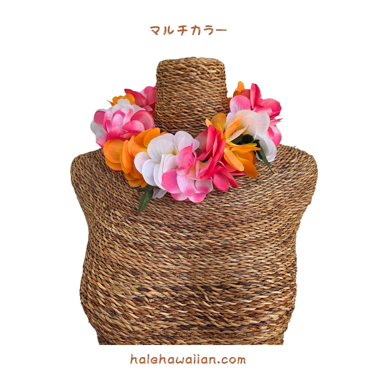 ハワイアン フラ用品 フラワーヘッドバンド【プルメリア/ジャスミンポエポエ】