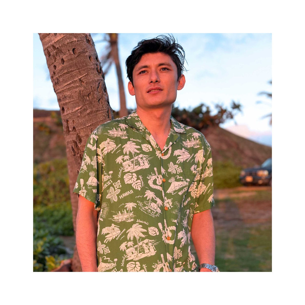 新作入荷 パラダイスファンド メンズ レーヨン アロハシャツ 【 アロハ ノスタルジック 】