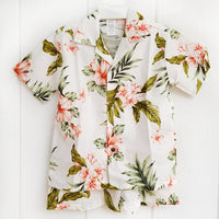 Kids Cotton Aloha Shirt [Orchid Hibiscus]