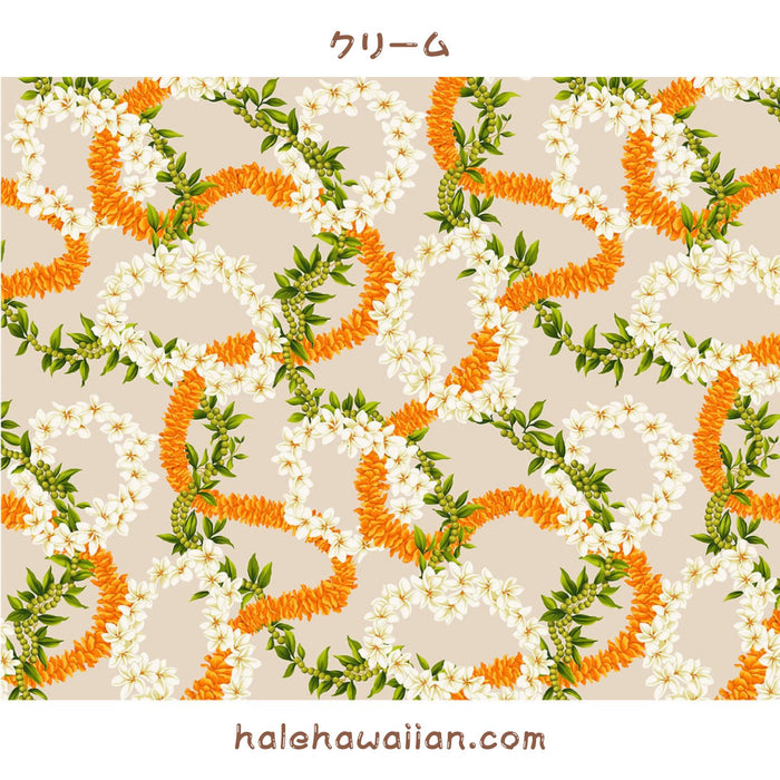 Hawaii Hawaiian Cotton Fabric BAN-104 [Plumeria Lei]