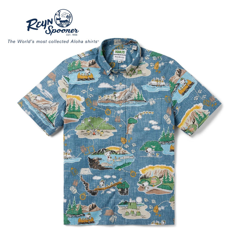 Hawaiian REYN SPOONER Men's Aloha Shirt Polycotton Limited Spongebob [Aloha from Bikini Bottom]