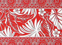 Hawaiian Polycotton Fabric BN-12-064 [Tapa/Plumeria]