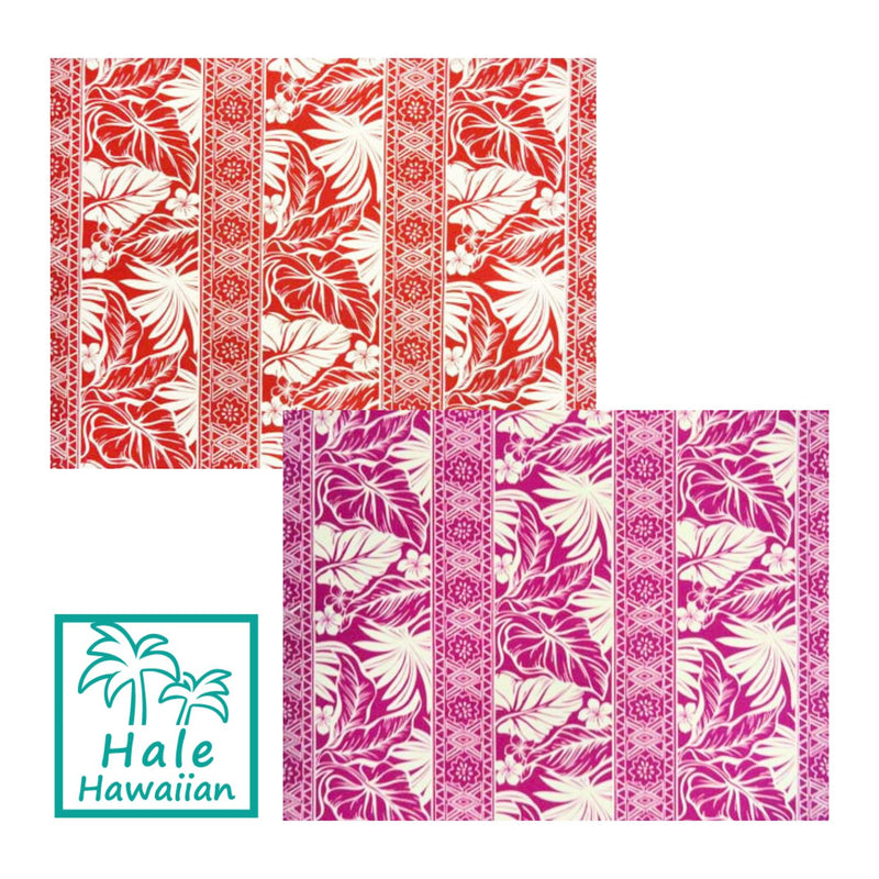 Hawaiian Polycotton Fabric BN-12-064 [Tapa/Plumeria]