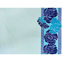 *Sale* Hawaiian Poly Cotton Fabric BN-14-101 [Monstera &amp; Tapa Border]