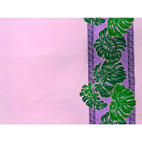 *Sale* Hawaiian Poly Cotton Fabric BN-14-101 [Monstera &amp; Tapa Border]