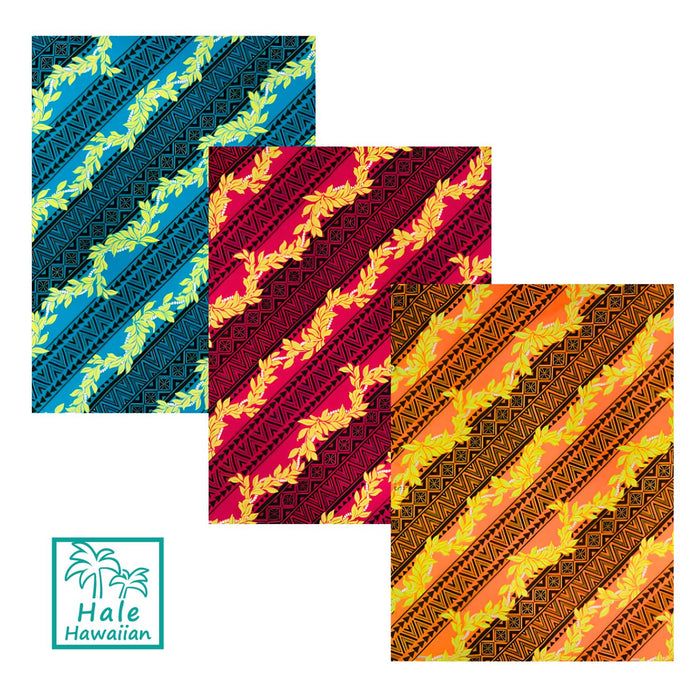 *Sale Fabric* Hawaiian Poly Cotton Fabric BN-14-122 【Digital Tapa / Lei】