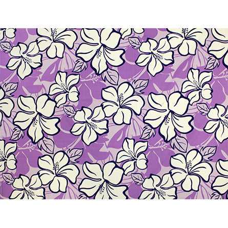 Hawaiian Polycotton Fabric BQ-09-692 [Pastel Hibiscus]