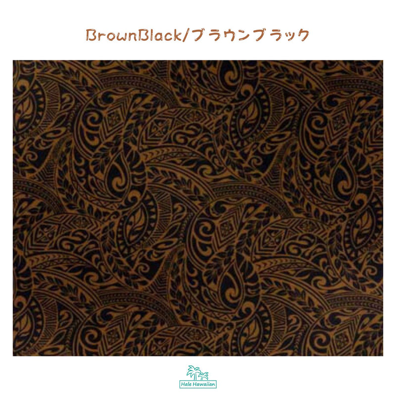 ハワイアン ポリコットン生地 BQ-11-788 【タパウェーブ】
